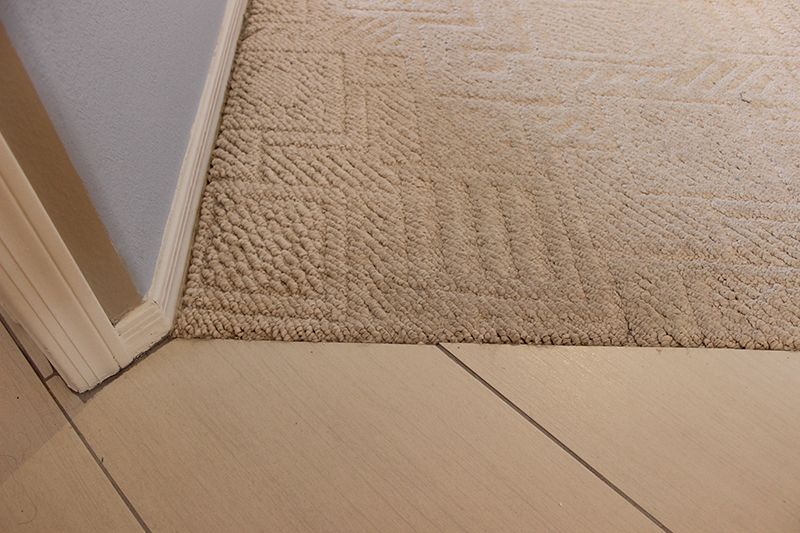 Carpet to Tile Transition after repair